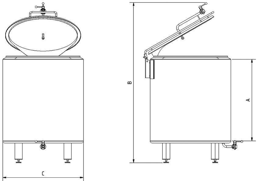 Dimensions openfermenters